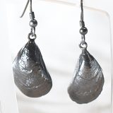 Blåskjell øredobb, oksidert