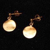 LUNA øredobber forgylt sølv heng (13mm måne)