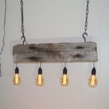 Taklampe - 4 pærer og drivved 85cm