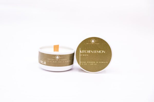 Botanisk Candle Kitchen Lemon Naturlig Duftlys - Rapsvoks og Naturlige Duftoljer - 40 g