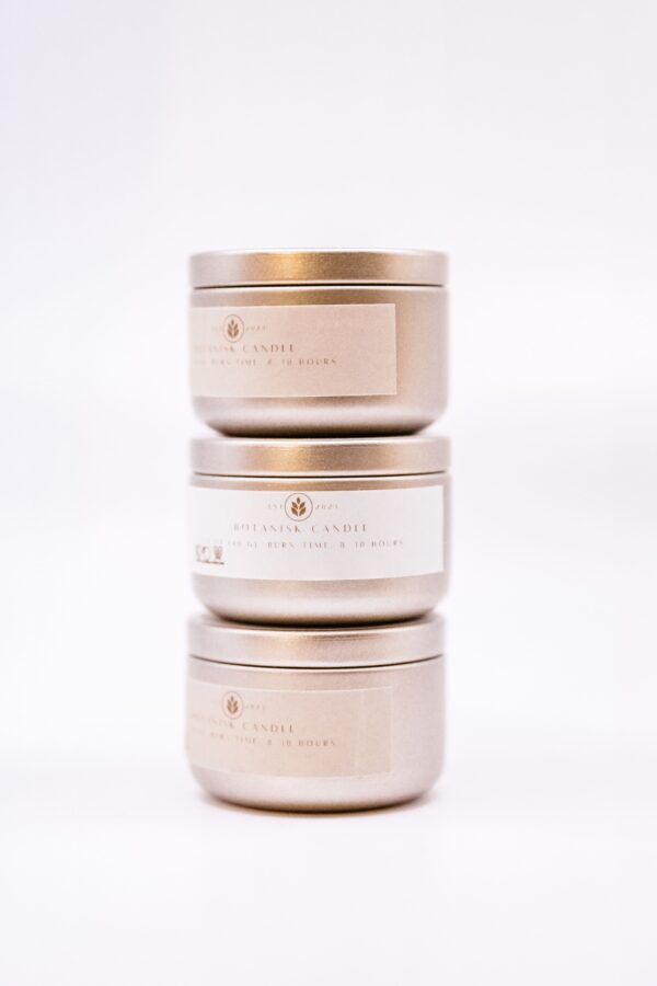 3 Naturlige Duftlys Tin Travel Kolleksjon