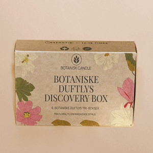 Botanisk Candle Discovery Box med 6 Tin Travel 40 g